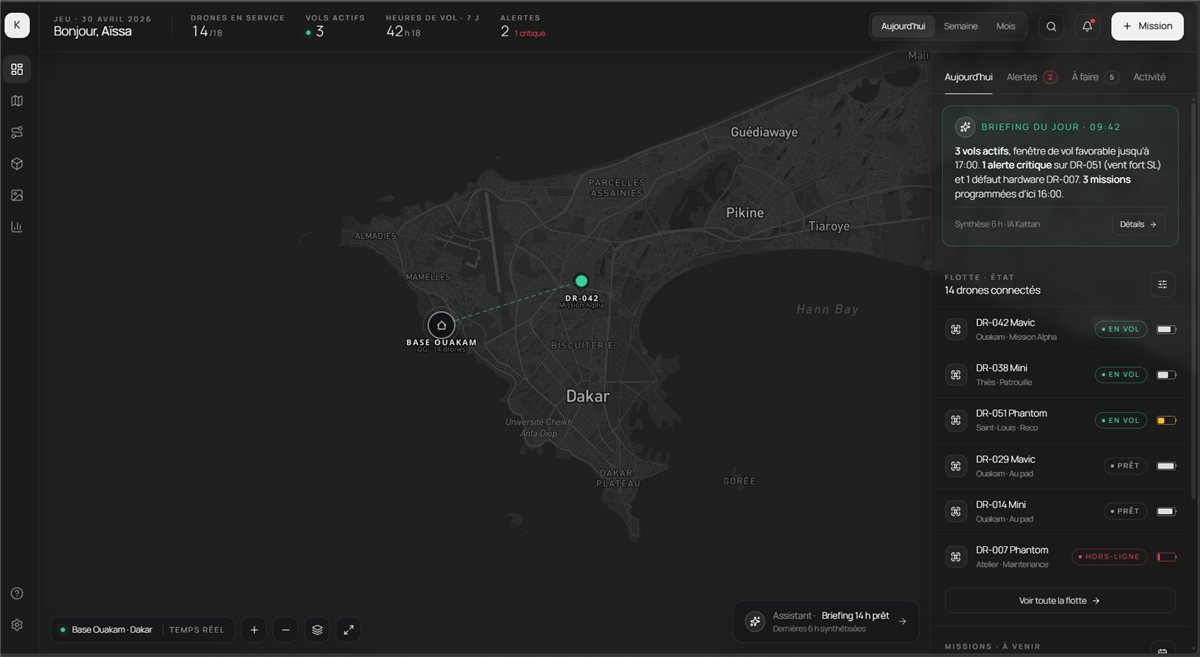 Interface de la plateforme KATTAN OS